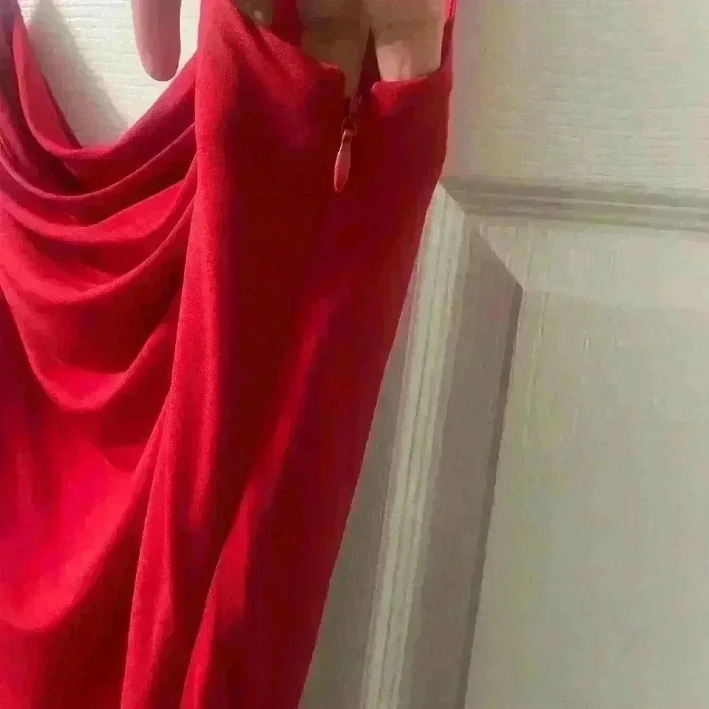 MICHAEL KORS One Shoulder Dress With Gold Trim B60